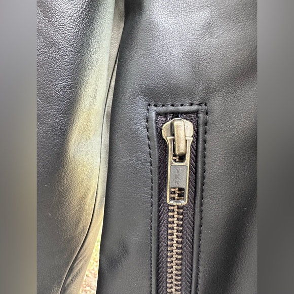 EILEEN FISHER - NWT - Women’s Moto Jacket LEATHER Sz L - BLACK - Picture 7 of 15